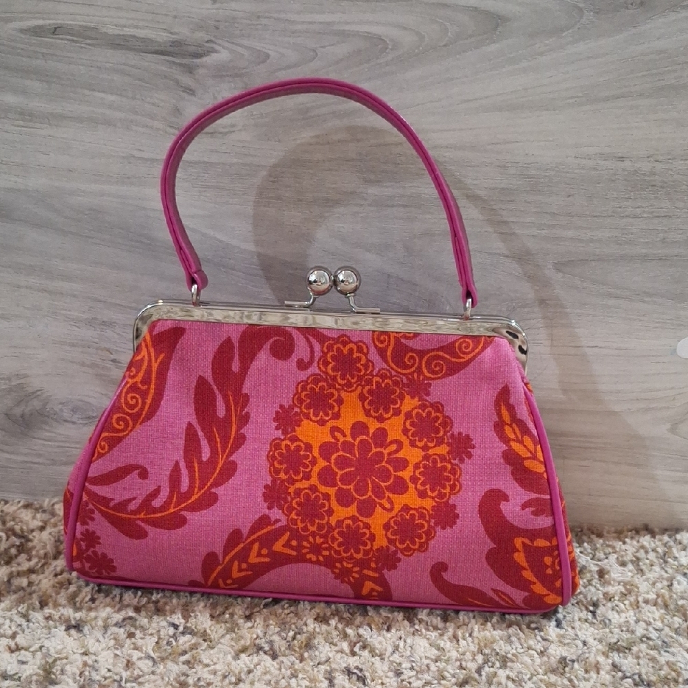 Elegant Pink and Orange Women's Handbag